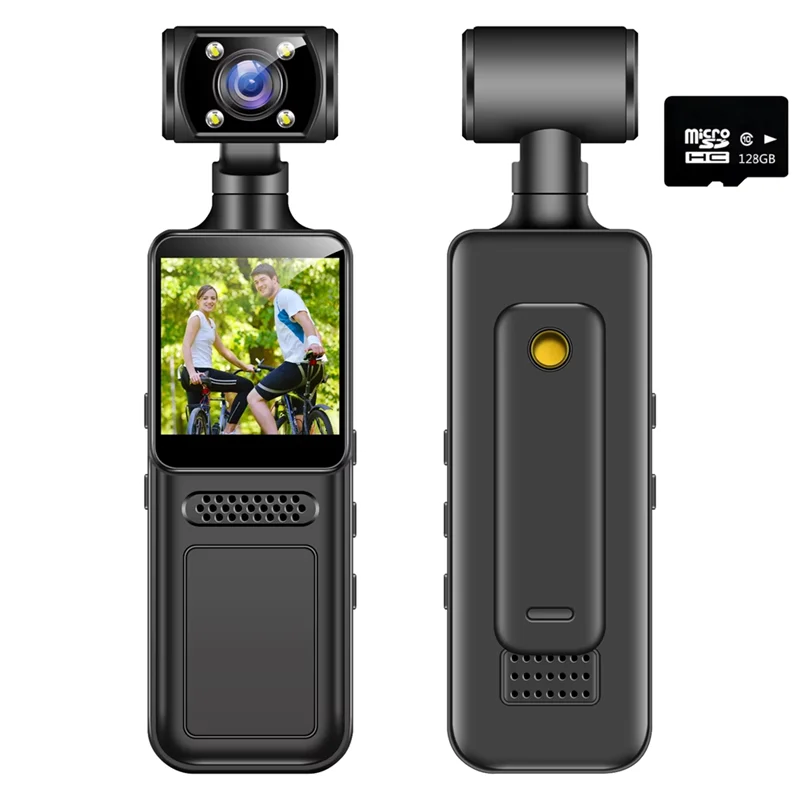 4K Pocket Action Camera 4K HD Sports Camcorder Camera 180 Rotate Mini Wifi Camera With Waterproof Case Motion Camera 128G