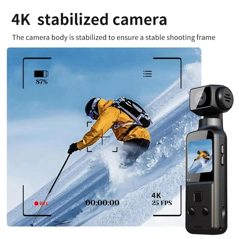 4K Pocket Digital Camera 1.33Inch Screen 270 Degrees Rotate Wifi Transmission Record Portable Sport Motion Camera-Y96A