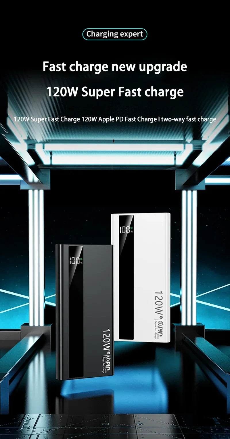Xiaomi 200000mAh Power Bank 120W Super Fast Charge External Battery High Capacity Digital Display Charger For Iphone 16 Samsung