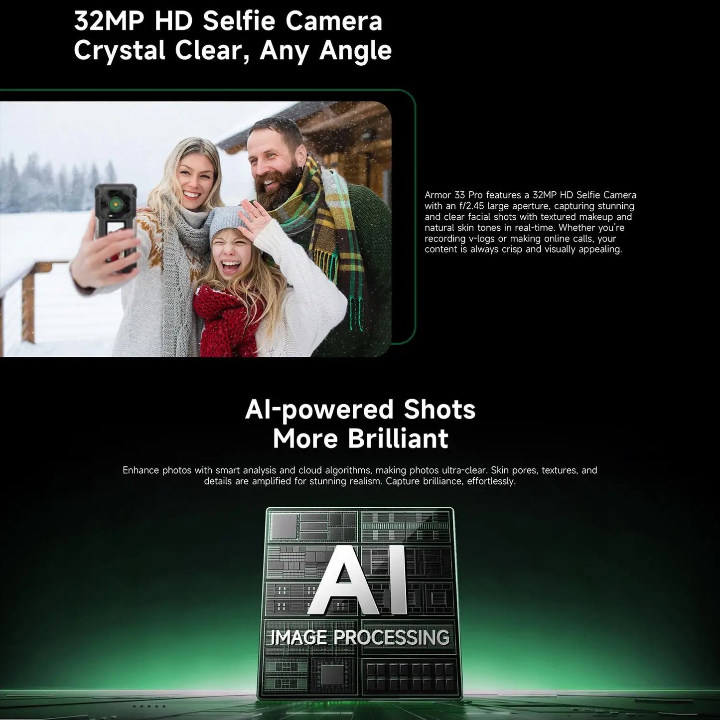 Ulefone Armor 33 Pro Rugged Smartphone 5G Dual Screen 6.95" 120Hz 16GB+512GB 25500mAh Battery 66W 64MP Night Vision NFC