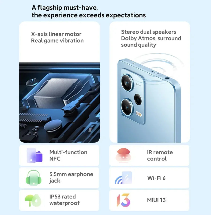 Global Rom Xiaomi Redmi Note 12 5G Smartphone HyperOS 1.0 6.67'' GOLED Display 120Hz Snapdragon 4 Gen1 48MP 33W used phone