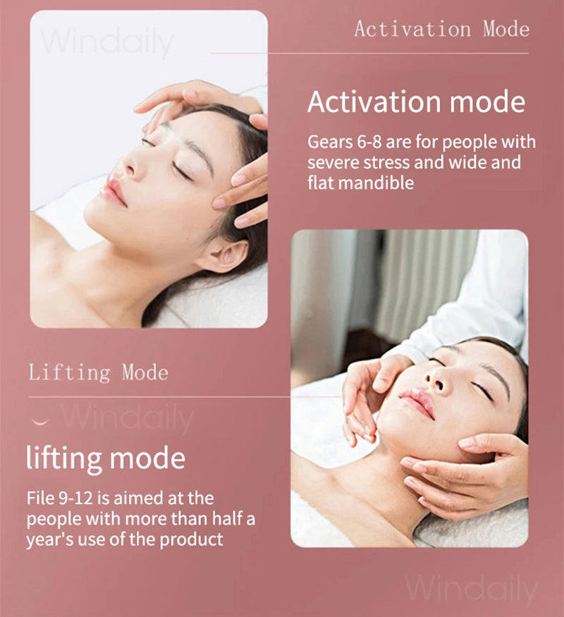 Facial Lifting Device LED Photon Therapy Facial Slimming Vibration Massager Double Chin V Face Shaped Cheek Lift Belt Machine
