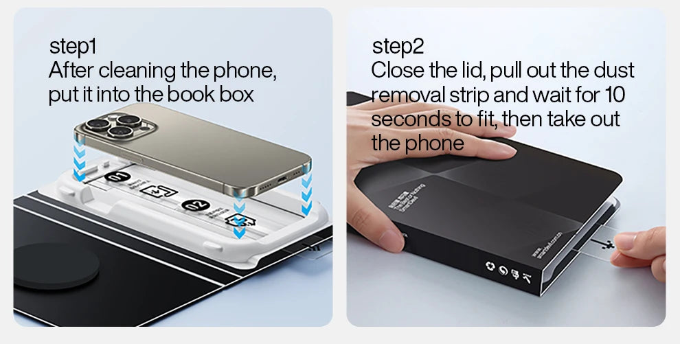 SmartDevil Dust-free Box Screen Protector for iPhone 16 Pro Max 15 14 HD Clear Tempered Glass Film Anti-fingerprint