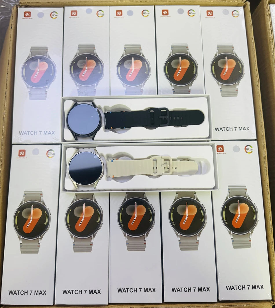 2025 New Bluetooth Call Smart Watch 7 Classic Men AMOLED HD Screen AI Voice Assistant Bluetooth Call NFC GPS Smartwatch Women