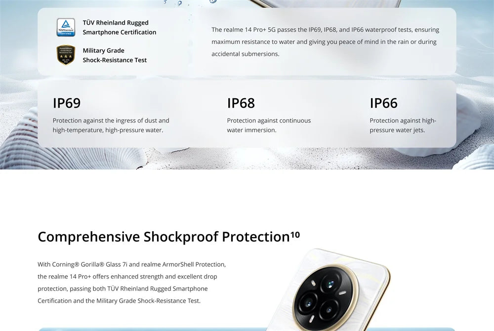 Unlocked realme 14 Pro Plus 5G NFC Snapdragon 7s Gen 3 50MP 3X Periscope OIS Camera 6.83" Curved Screen 6000mAh Battery IP69