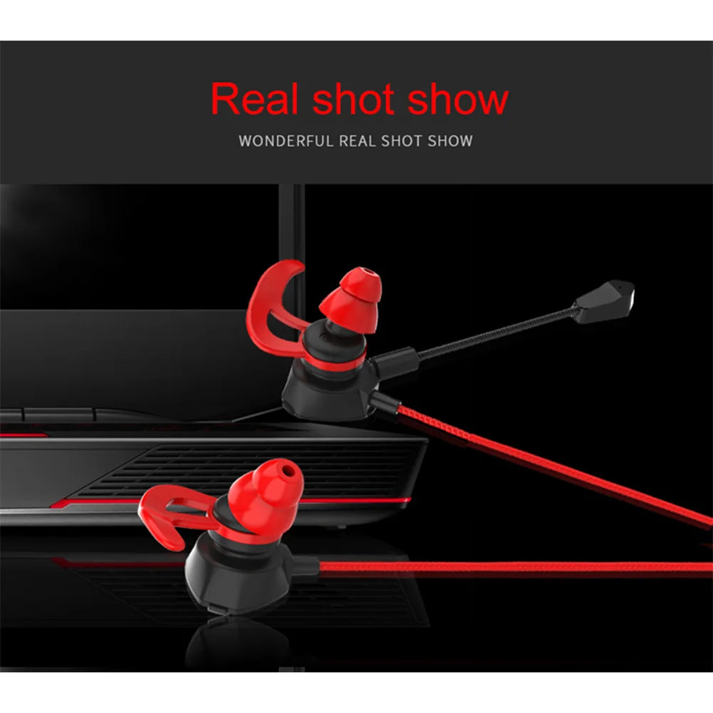 OLAF 3.5mm Wired Headphones Gaming Headset Bass Stereo Gamer Earphones Noise Cancelling Earbuds With Dual Mic In-ear Handfree - Universal Market