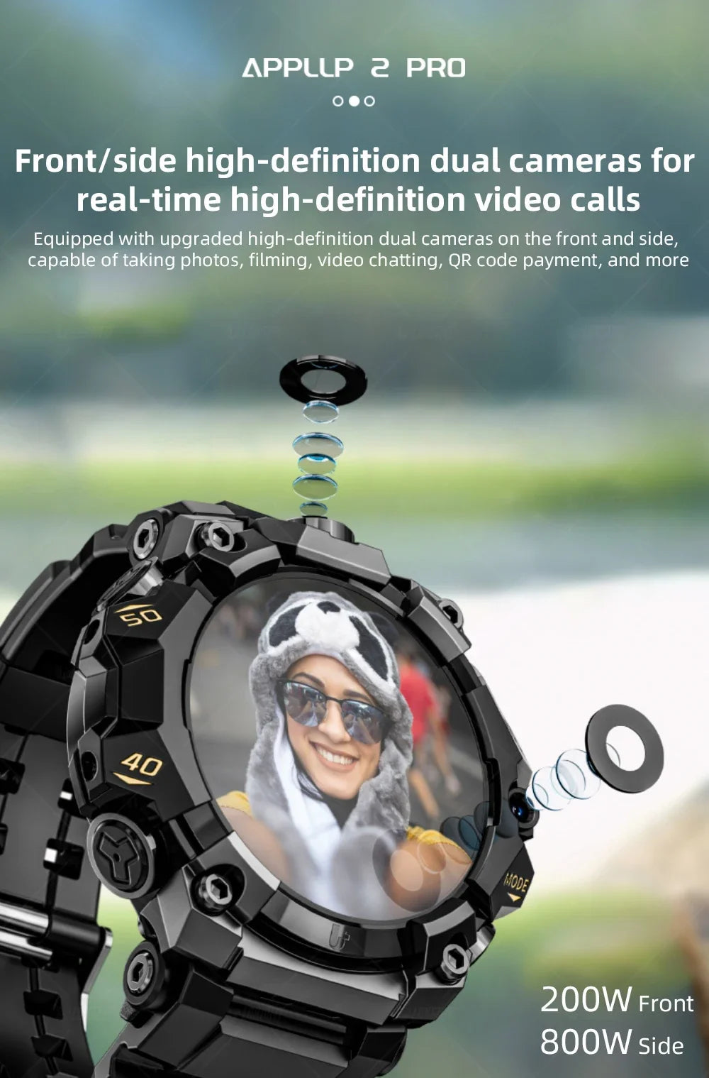 2025 New LOKMAT Sport 4G Android Smartwatches, SIM Card 4GB+64GB HD Dual Camera Video Call GPS NFC Wifi Fitness Phone Watch