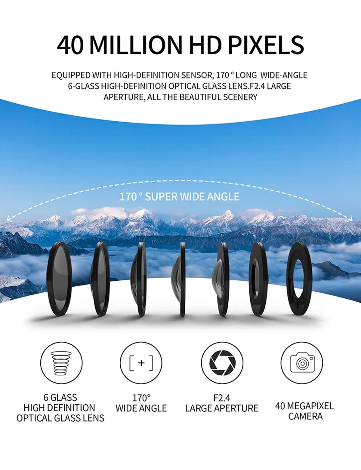 Action Camera 4K60FPS With Remote Control Screen Waterproof Sport Camera Drive Recorder Sports Camera Helmet Action Cam
