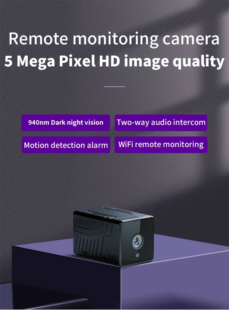 Wireless Mini Camera 5MP Security Wifi Camera Motion Detection Surveillance Home Smart Recorder Infrared Night Vision V380 Pro