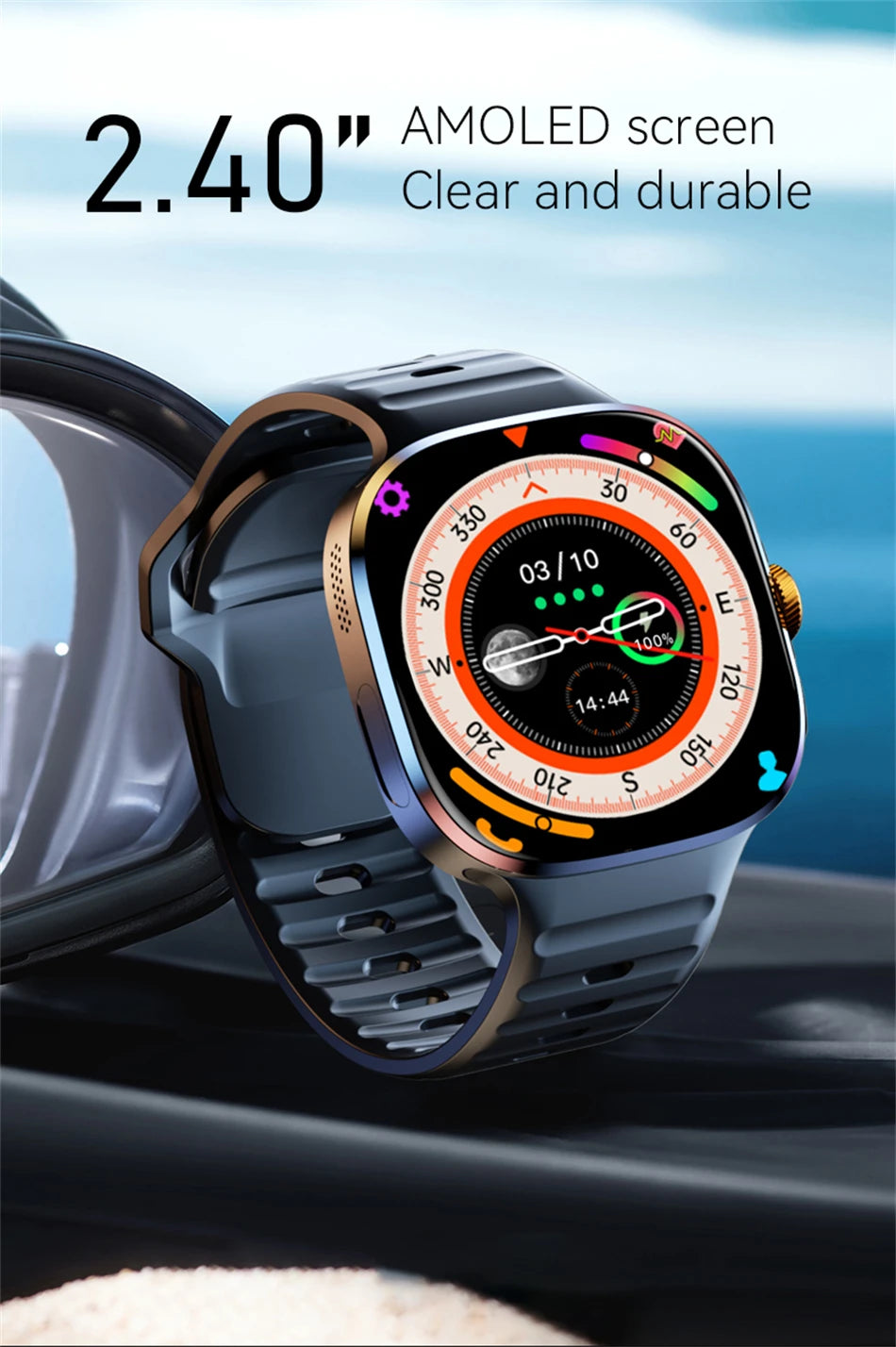 8GB+128GB RAM 5G/4G Android 9.0 Smart Watch 2.4 inch AMOLED 2100mah Battery 900W Camera GPS WIFI Google APPS Download Smartwatch