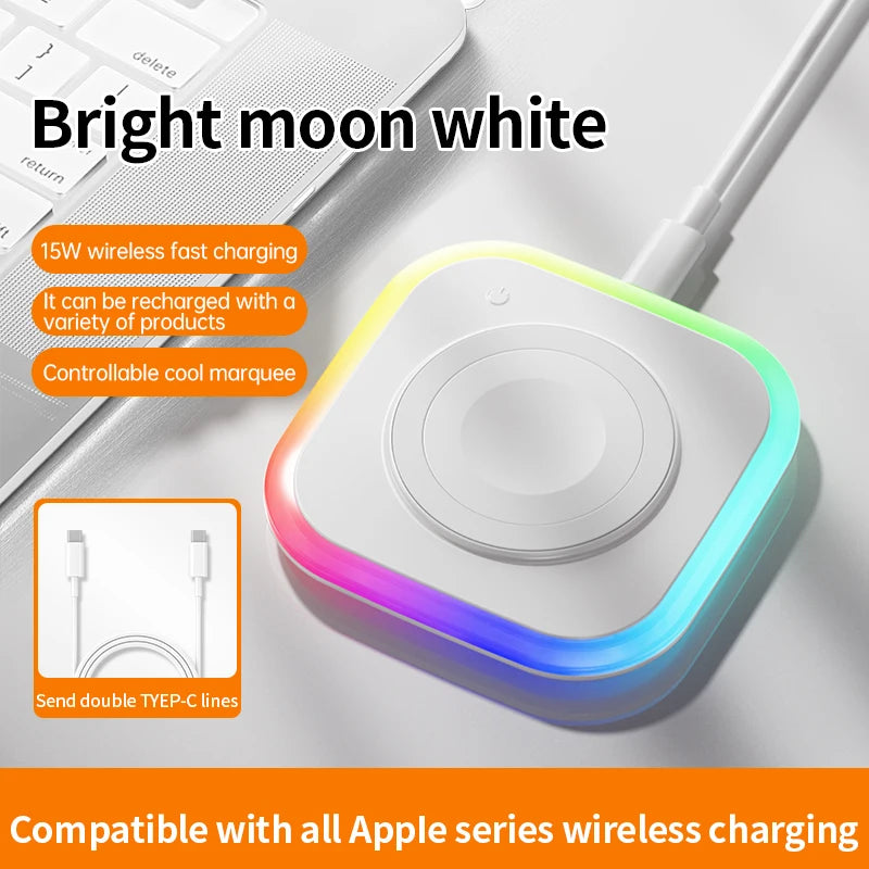 2025 New Wireless Charger 3-In-1 Magnetic Charger - Compatible With All Iphone Models, Smartwatches, And Headphones
