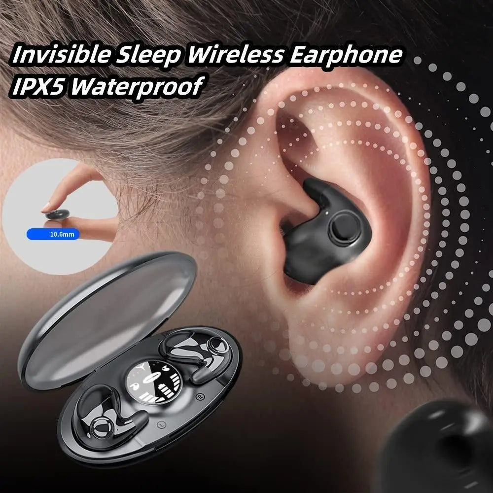 Invisible Sleep Wireless Earphone TWS Bluetooth 5.3 Headphones Hidden Earbuds IPX5 Waterproof Noise Reduction Sports Headset - Universal Market