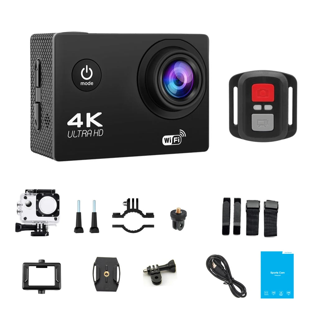 Magecam 4K Action Camera 1080P/30FPS WiFi 2.0" 170D Underwater Waterproof Helmet Video Recording Camera Outdoor Sports Cameras