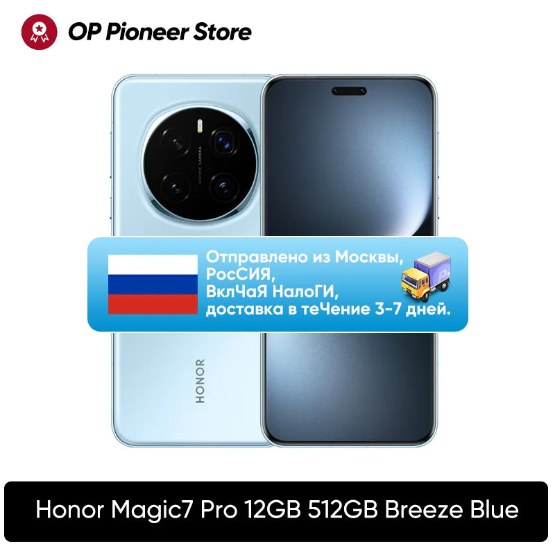 Original New Arrival HONOR Magic7 Pro Global Version 5G Smartphone Snapdragon 8 Elite 6.8''120Hz Display 100W Fast Charger IP69