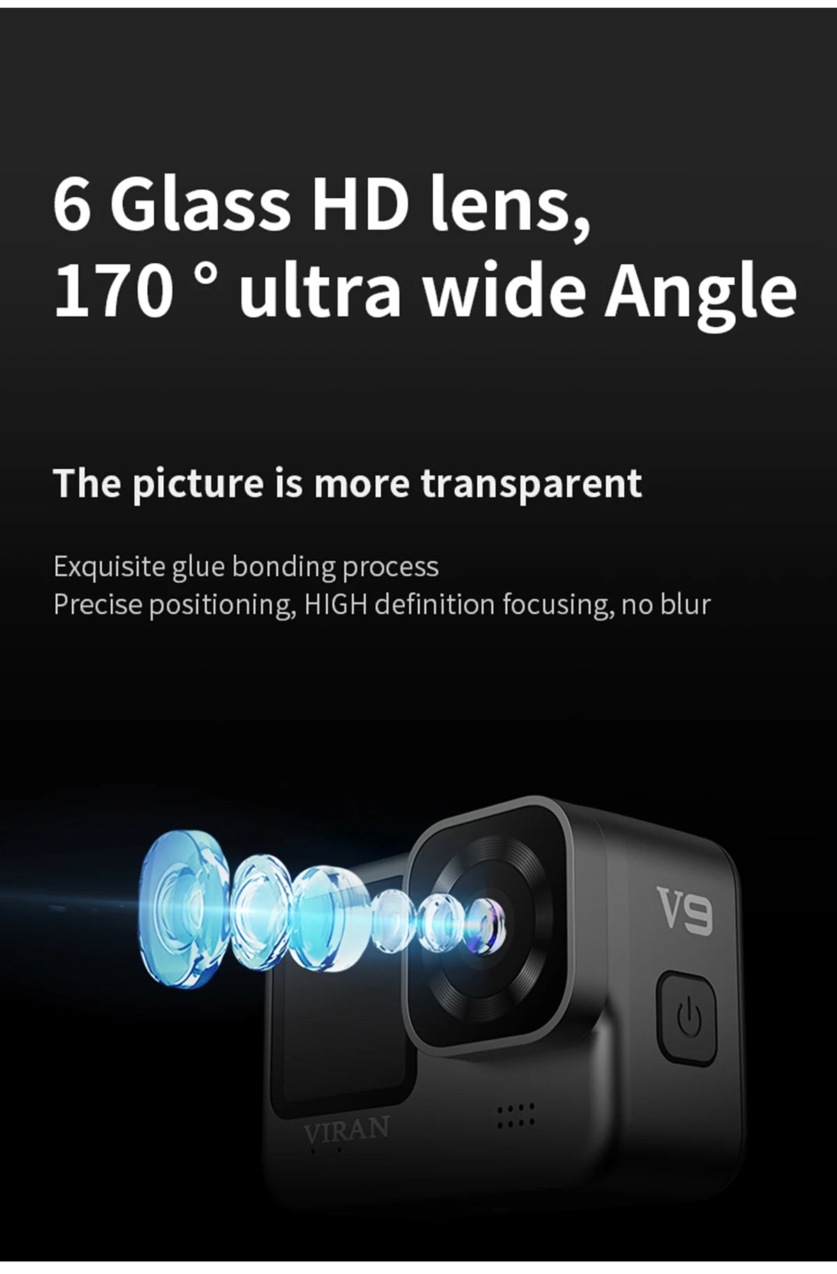 NEW CERASTES V9 4K WiFi Anti-shake Action Camera Go With Remote Control Screen Waterproof Sport Camera pro drive recorde