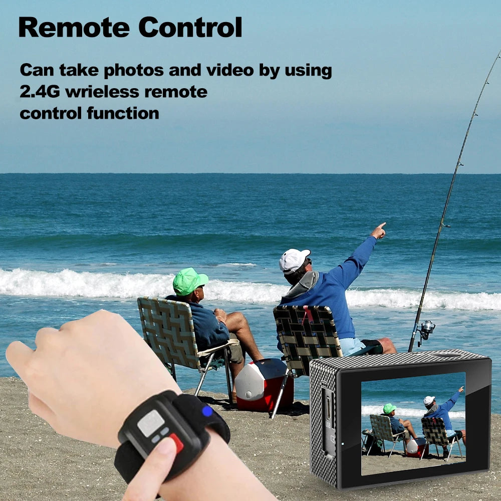 Magecam 4K Action Camera 1080P/30FPS WiFi 2.0" 170D Underwater Waterproof Helmet Video Recording Camera Outdoor Sports Cameras