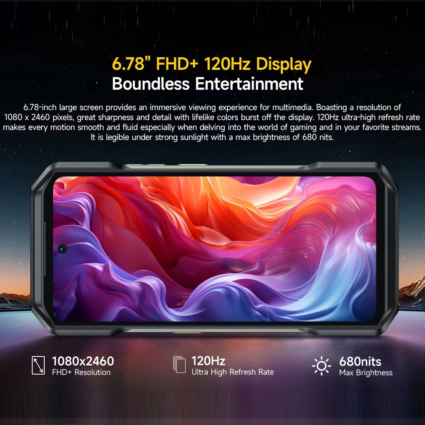 Ulefone Armor 27T Pro Rugged Phone 5G Thermal Imaging 6.78'' 10600mAh 33W 12GB+256GB 64MP Night Vision Camera Android 14 NFC