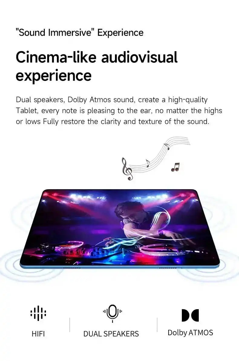 2025 Original 12inch Pad Air Pro Tablet PC 20000mAh Snapdragon 870 Android 14 16GB RAM 1TB ROM 5G Dual SIM GPS 5K 4G WIFI Tablet