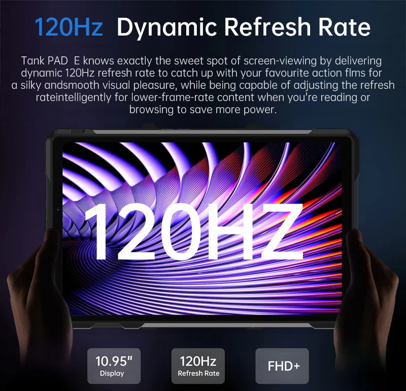 8849 TANK PAD E Unihertz Rugged Projector Tablet Android 14 Smartphone 10.95 inch 120Hz 24GB 512G 21000mAh 50MP 66W Phone Tablet