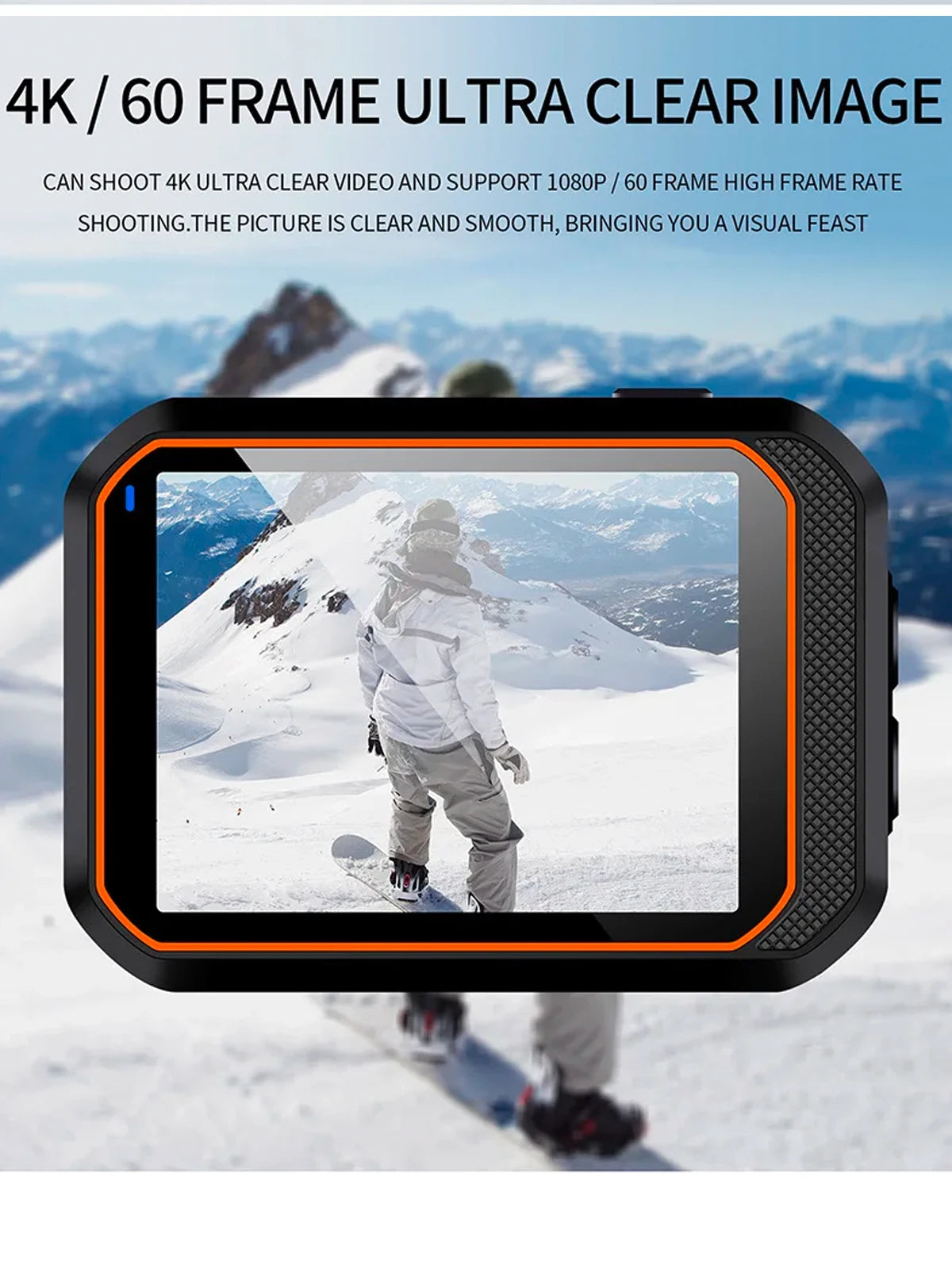 Action Camera 4K60FPS With Remote Control Screen Waterproof Sport Camera Drive Recorder Sports Camera Helmet Action Cam