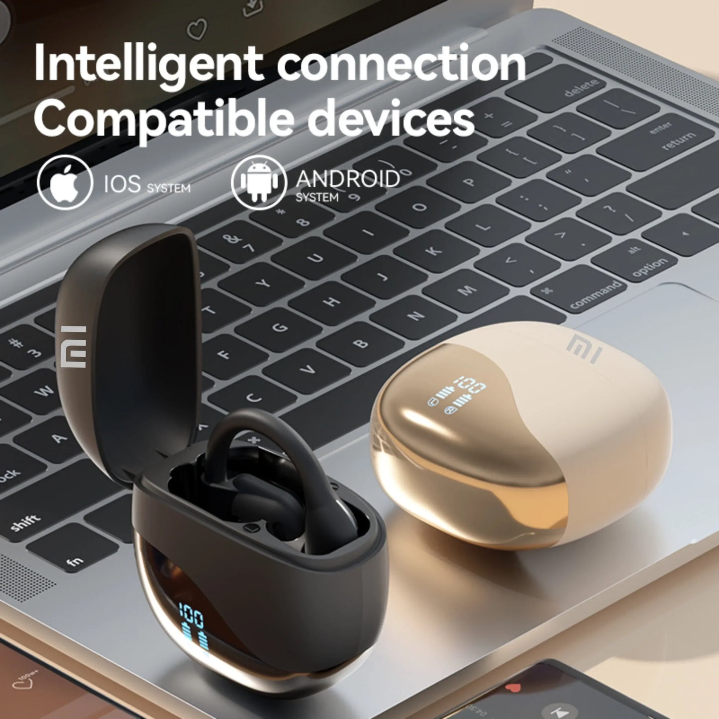 XIAOMI M62 Open Hanging Wireless Earphones with Air Bone Conduction Waterproof and Painless Wearing, Running Earphones with Mic - Universal Market