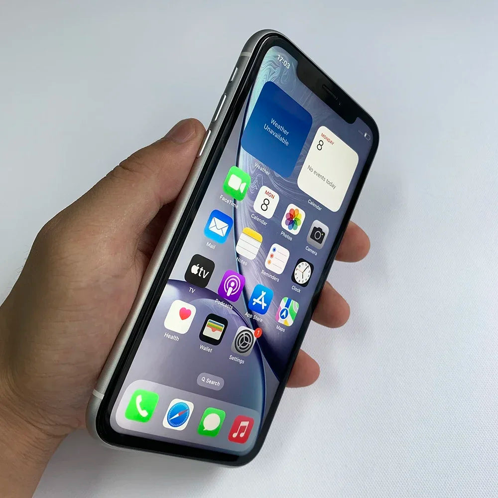 Unlocked Original Apple iPhone XR 64/128/256GB ROM, 3GB RAM, iOS, A12 Bionic Hexa-Core, 6.1'' Display, 12MP Single Camera xr