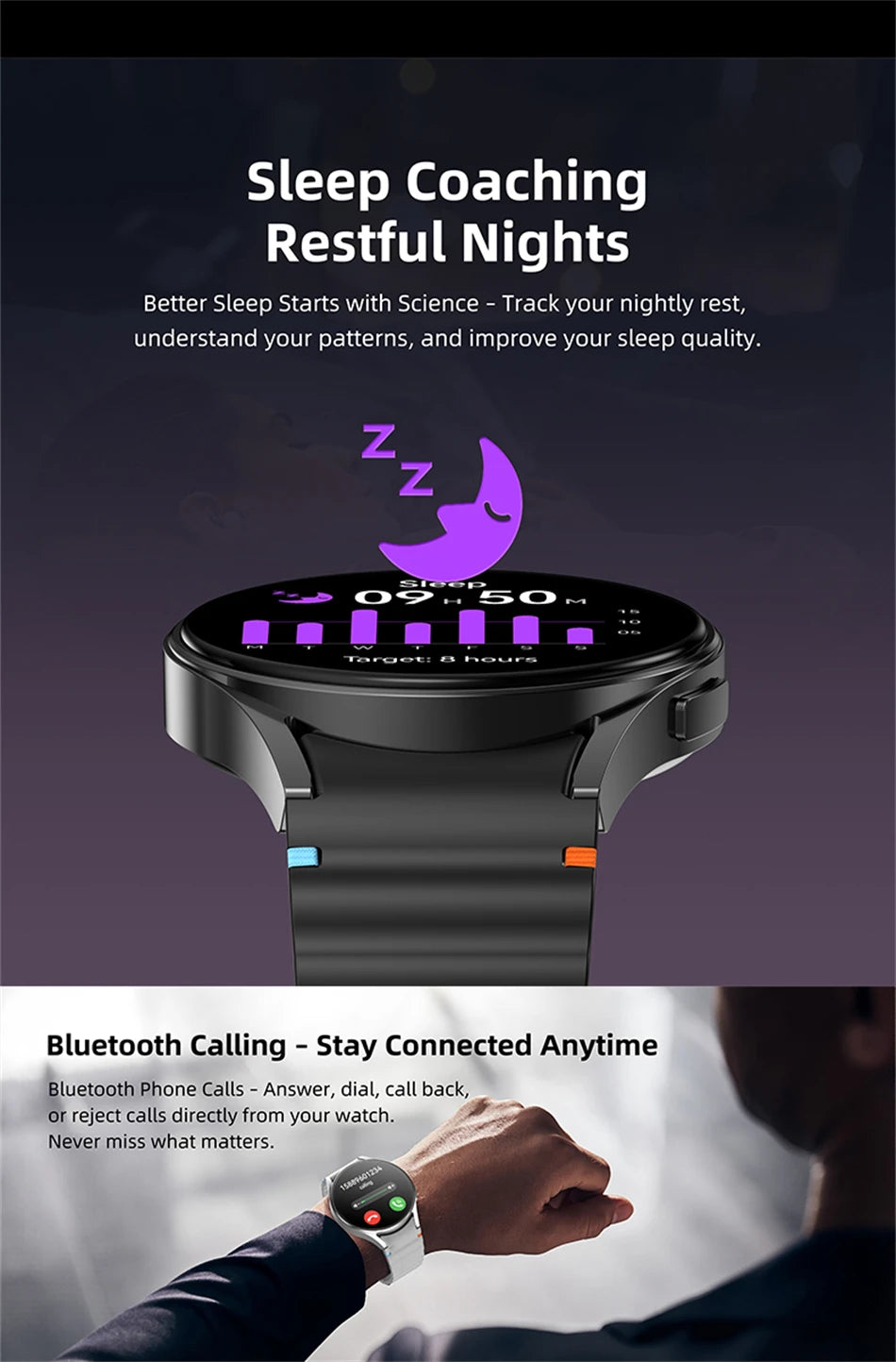 2025 New Bluetooth Call Smart Watch 7 Classic Men AMOLED HD Screen AI Voice Assistant Bluetooth Call NFC GPS Smartwatch Women