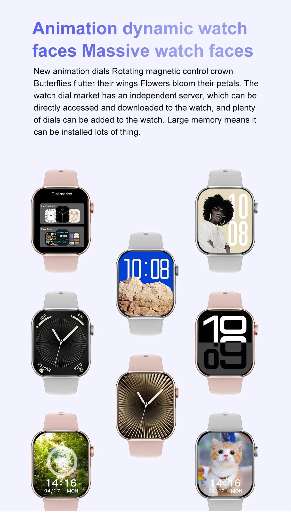 For Apple DT Watch X Mini Smart Watch 3D Menu Video AI Voice NFC Sports Record Health Test 1.85 Inch AMOLED Women Smartwatch