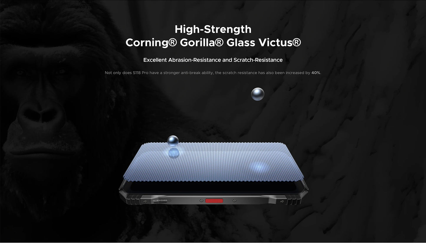 DOOGEE S118 Pro 5G Rugged Phone Dimensity 7050 10800mAh Battery 6.6'' FHD 120Hz 8GB RAM 512GB ROM Cell Phone NFC