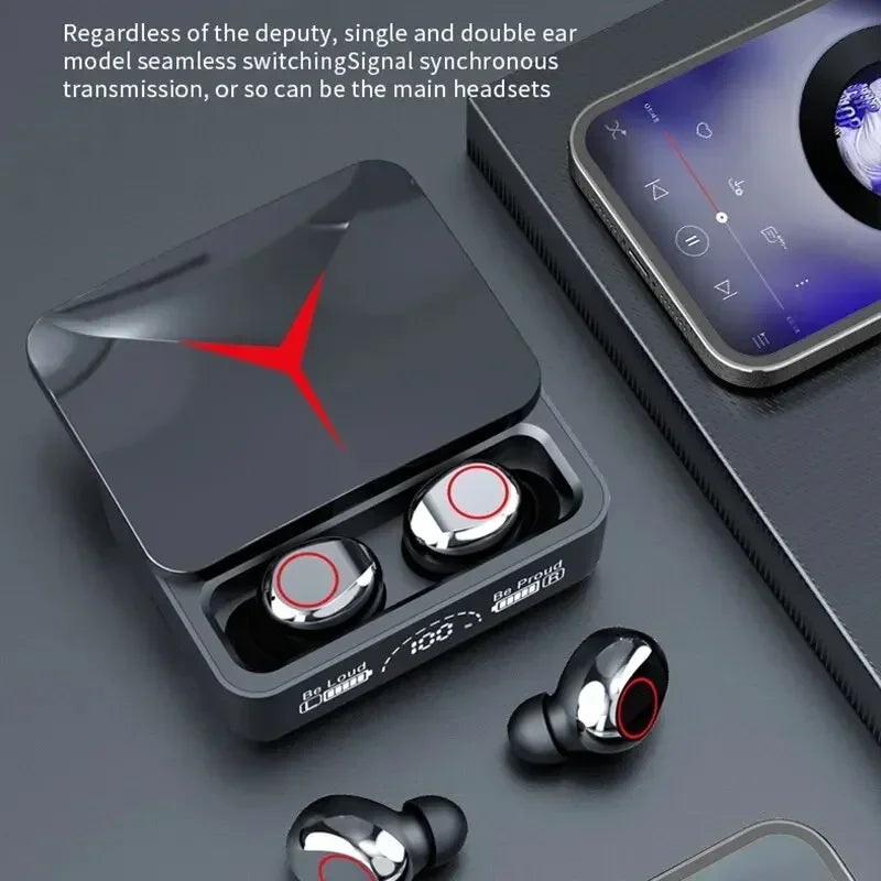 VIKEFON M90 TWS Bluetooth 5.3 Earphones Wireless Headphones Touch Control Gaming Headsets HIFI Stereo Sound Reduction With Mic - Universal Market