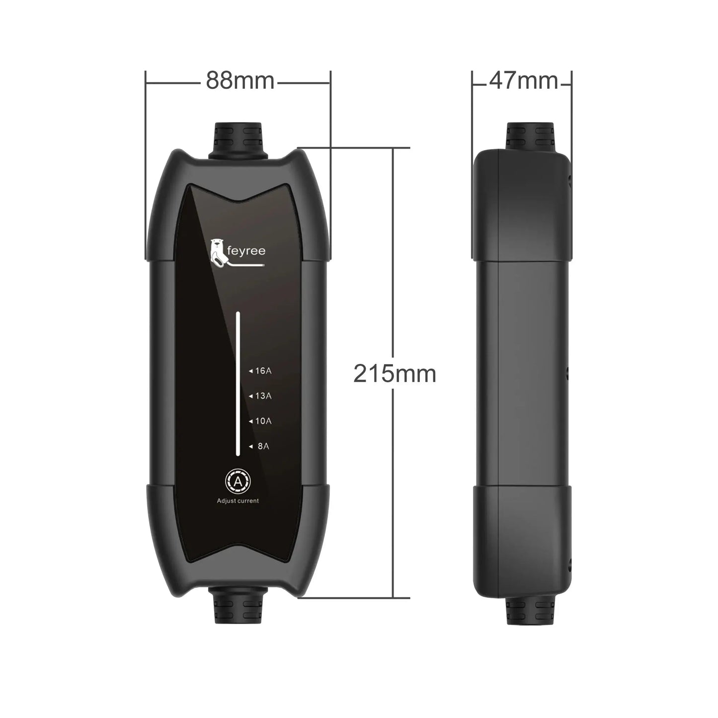 feyree Portable EV Charger 3.5KW 16A 1Phase Adjustable Current Fast Charging with TS-NACS Charger Plug Compatible for Tesla Cars