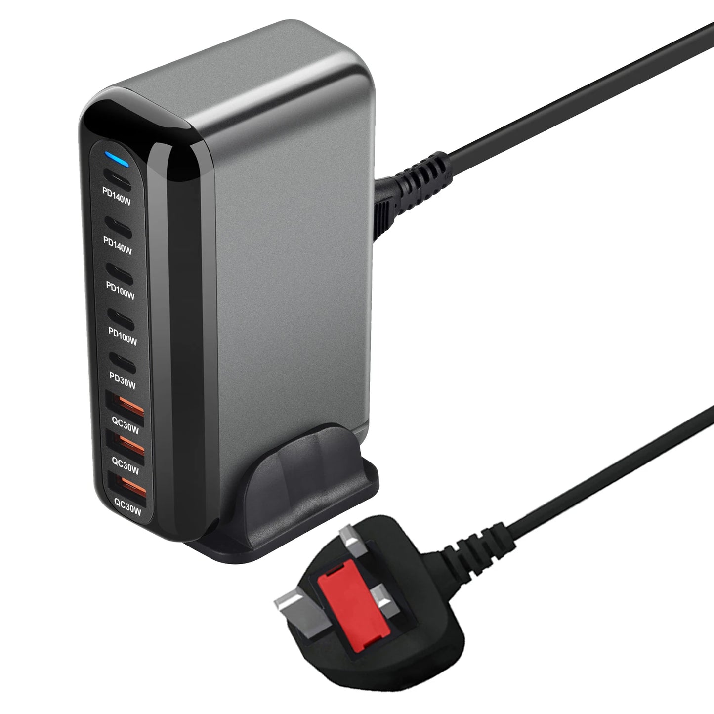 2025 New 600W GaN 8-port Fast Charger Type C 5C3A PD USB C Fast Charging Station PD3.1 Adapter for Phone and Tablet Dropshipping