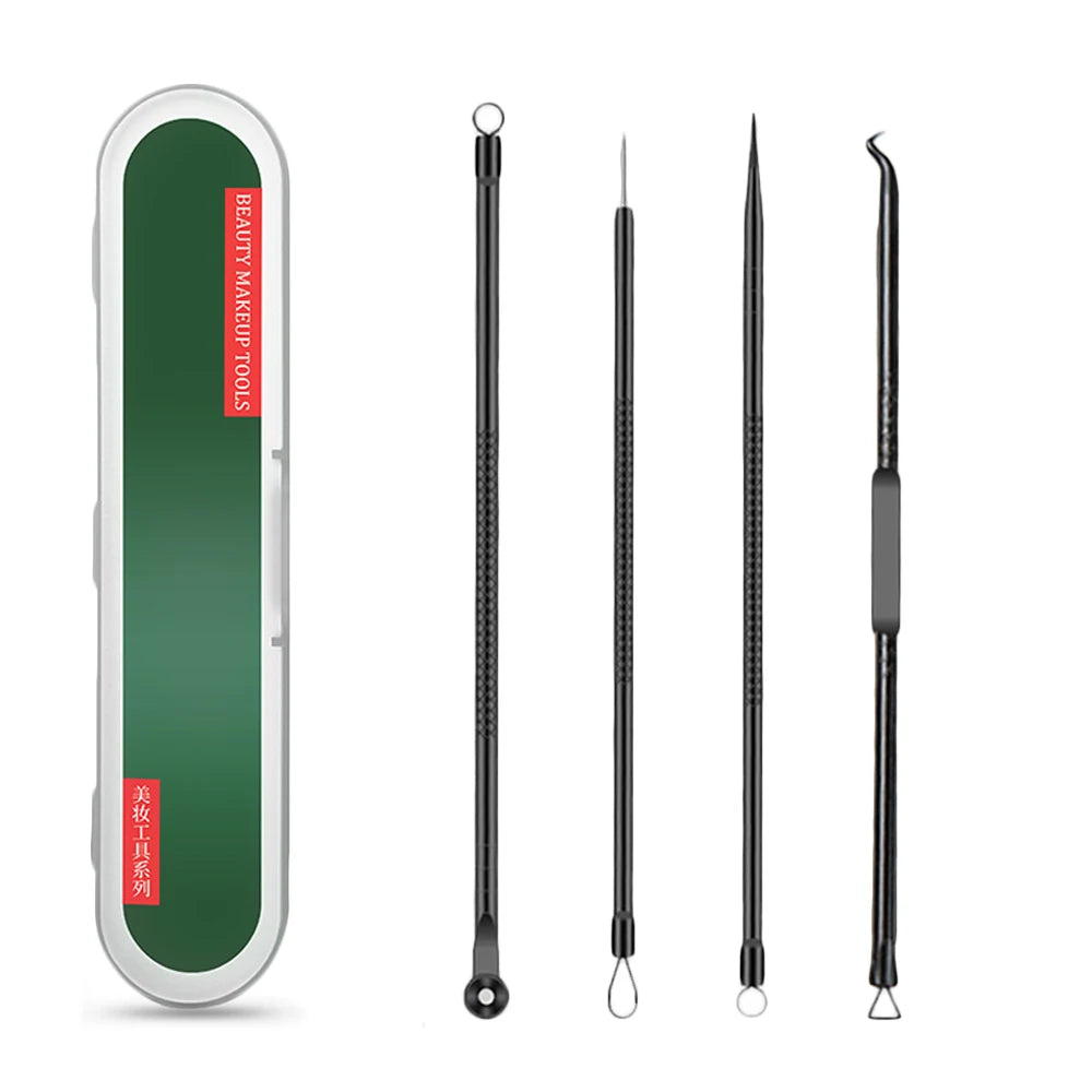 Acne Needle Remove Blackhead Blemish Pimple Comedone 4pcs/Set Double-ended Stainless Steel Facial Cleaning Skin Care