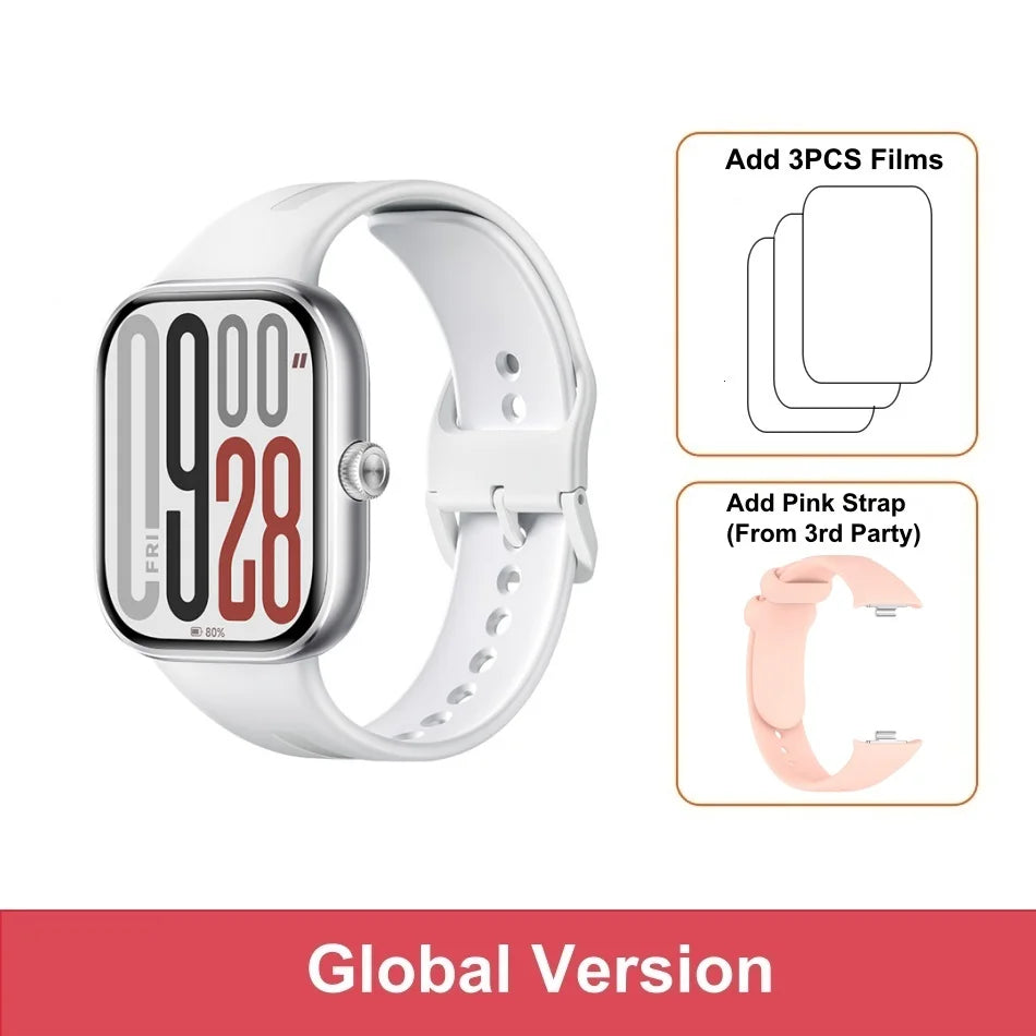 Global Version Xiaomi Redmi Watch 5 Bluetooth Calling Ultra-large 2.07" Square AMOLED Display 24 Days Battery Built-in GNSS 5ATM
