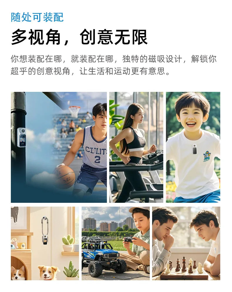 Thumb Mini Camera 2.7K HD 180° Rotatable WiFi Sports DV Cycling Recorder Magnetic Outdoor Action Camera Bicycle Small Camcorders