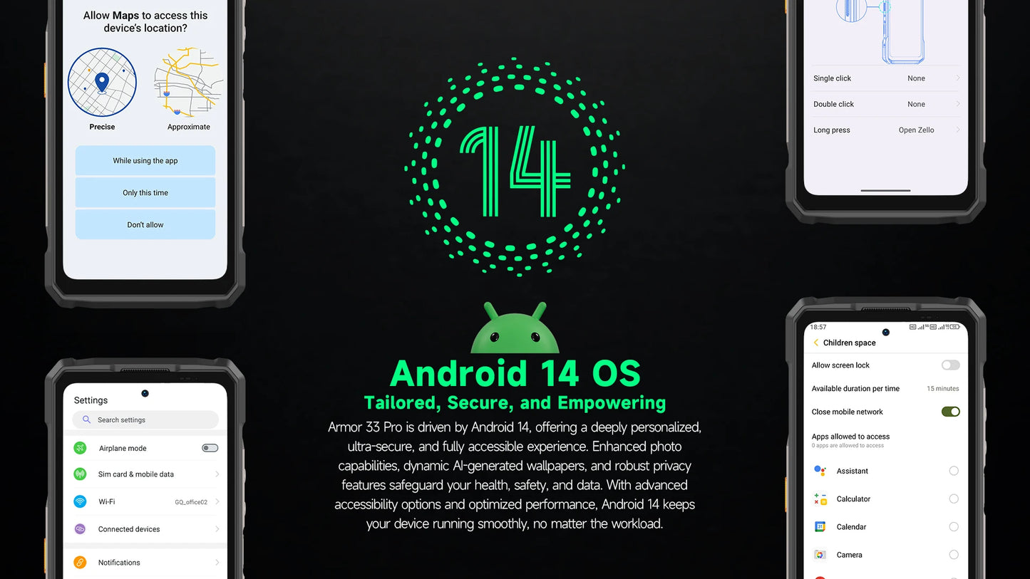 【World Premiere】Ulefone Armor 33 Pro 5G Rugged Phone 25500 mAh 512GB ROM 120Hz 6.59”3.4" Rear Screen NFC Android Smartphone