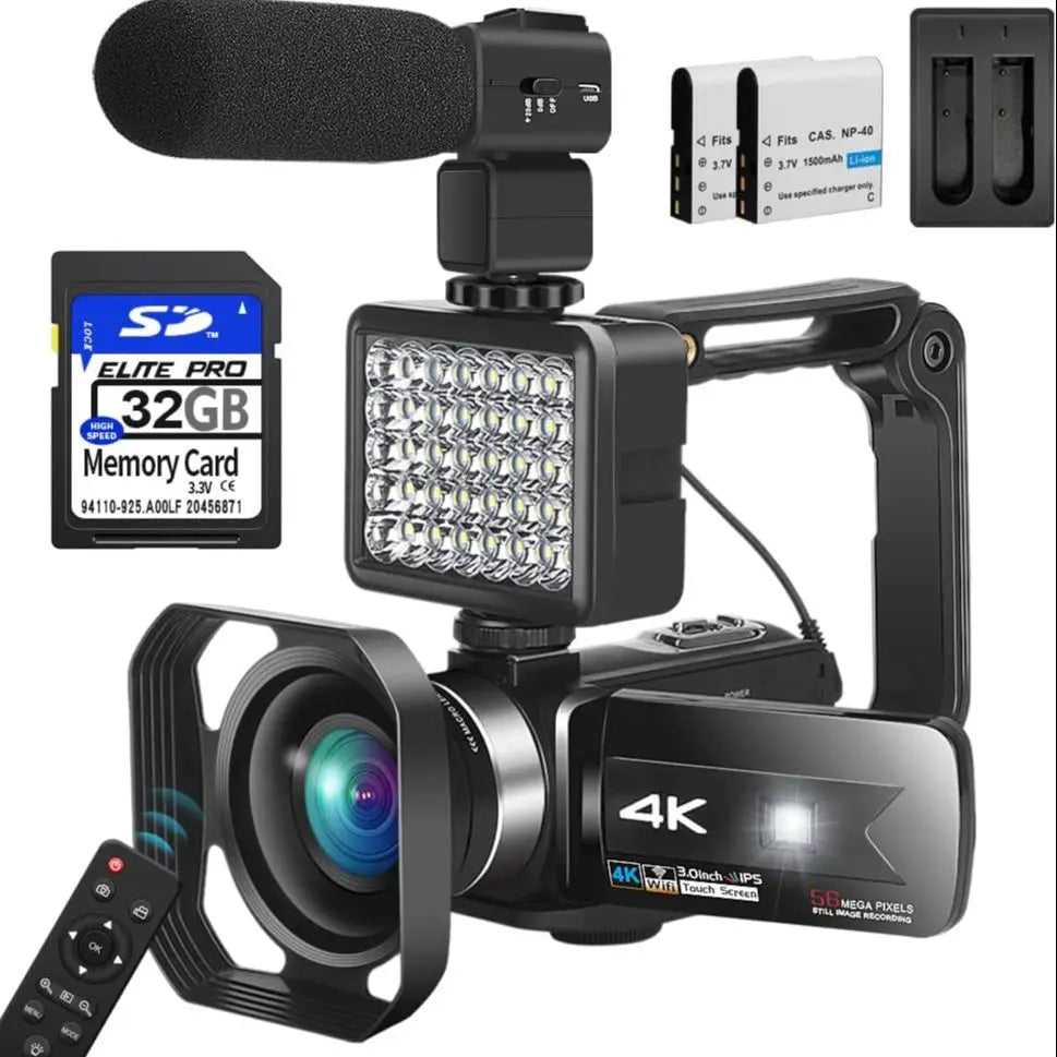 Full HD Video Camera Vlogging Camcorder For Youtube Live Stream WIFI Webcam Night Vision 4K 16X Zoom Photography Digital Cameras