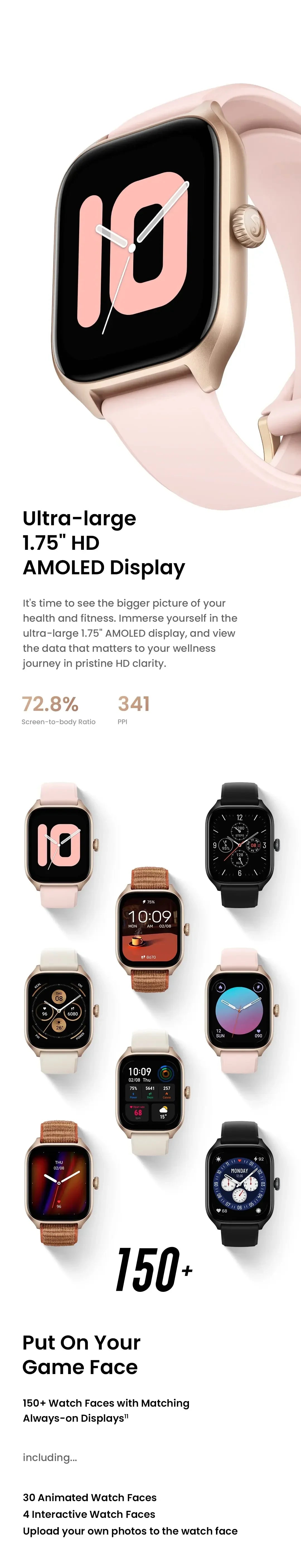 Brand New Amazfit GTS 4 Smartwatch Zepp OS GPS Alexa 24H Heart Rate 150 Sports Modes Smart Watch For IOS Android