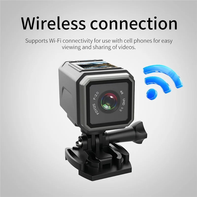 CABE-4K Ultra HD Wireless Wifi Sports Camera With LCD Screen Waterproof Cam Bicycle Cycling Recorder For Motorcyle Riding
