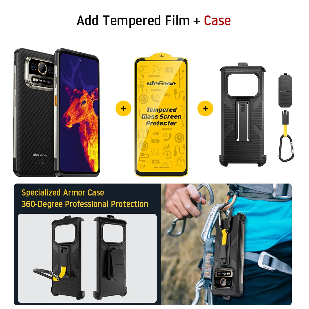 Ulefone Armor 25T 4G Rugged Phone Android 14 33W 50MP+64MP Night Camera NFC Waterproof Smartphone 6.78" 120Hz 256GB ROM Global