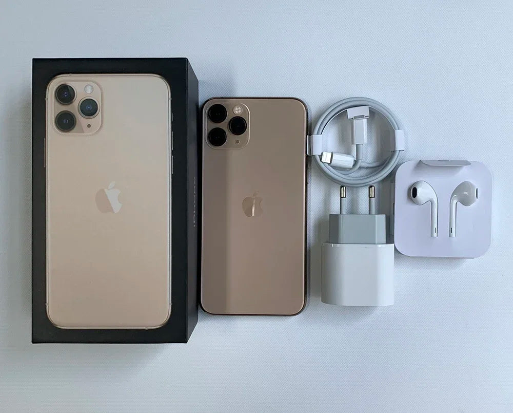 Original Apple iPhone 11 Pro 4G LTE Mobile Phone NFC 64/256/512GB Face ID 5.8" 12MP 4K@60fps A13 Bionic Hexa-Core IOS 11 pro - Universal Market