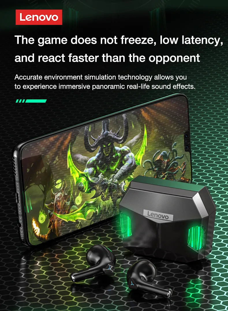 Choice Original Lenovo LP6 TWS Wireless Buletooth V5.1 Earphones Dual Mode Music Gaming Headsets New E-Sports Headphones - Universal Market
