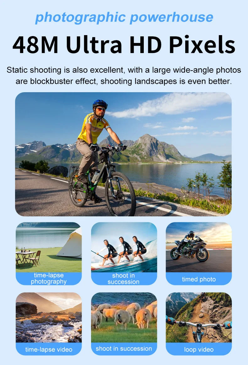 5K HD Outdoor Sports Camera Video Recording Action Shoot Stabilization Underwater Waterproof Photography Cam CarDriving Recorder