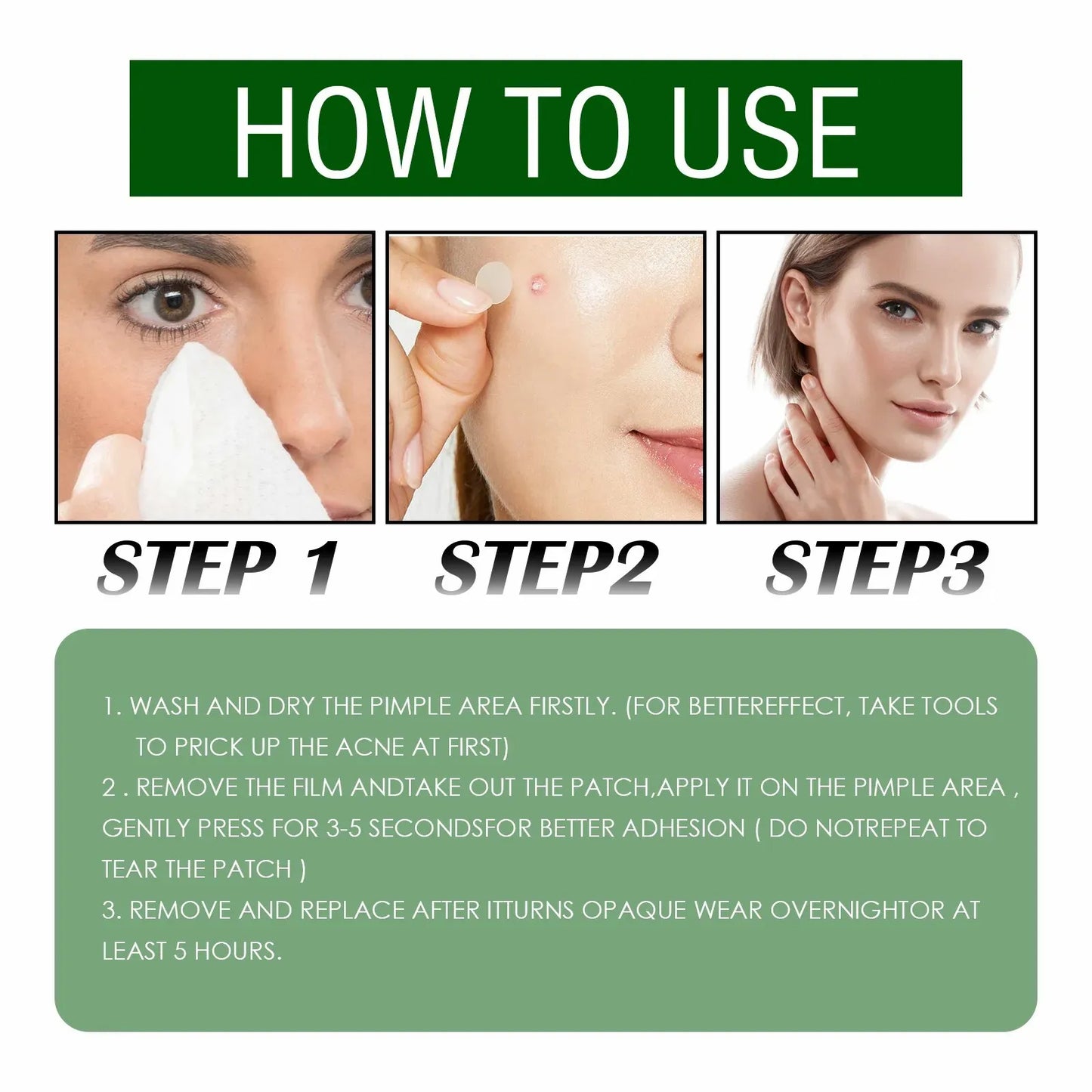 24/36pcs Hydrocolloid Acne Patch Blemish Stickers For Face And Skin Breathable Waterproof Gentle Non-Irritating Acne Stickers