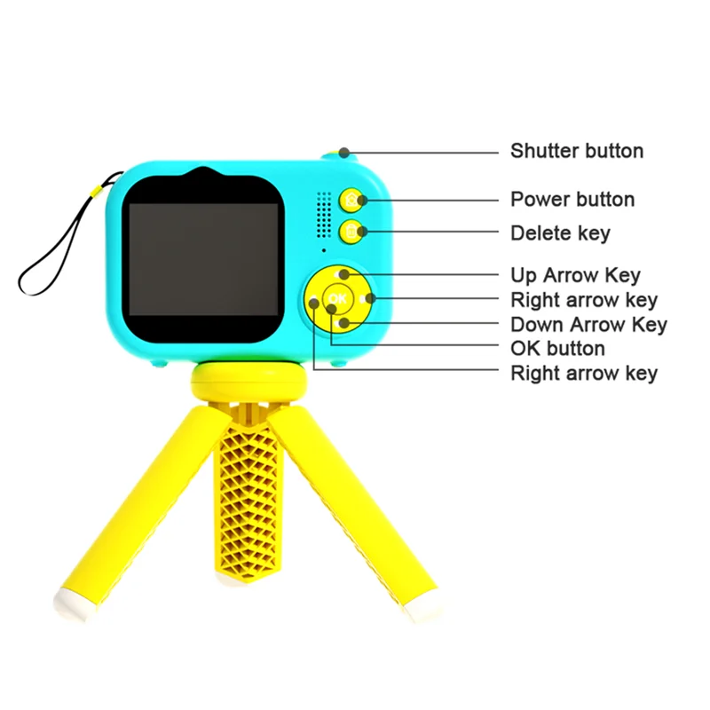 Portable S11 48MP Handheld Bracket HD Dual-Lens Children Camera With Photo Video Support Fixed Multifunctional Camera, Easy Inst