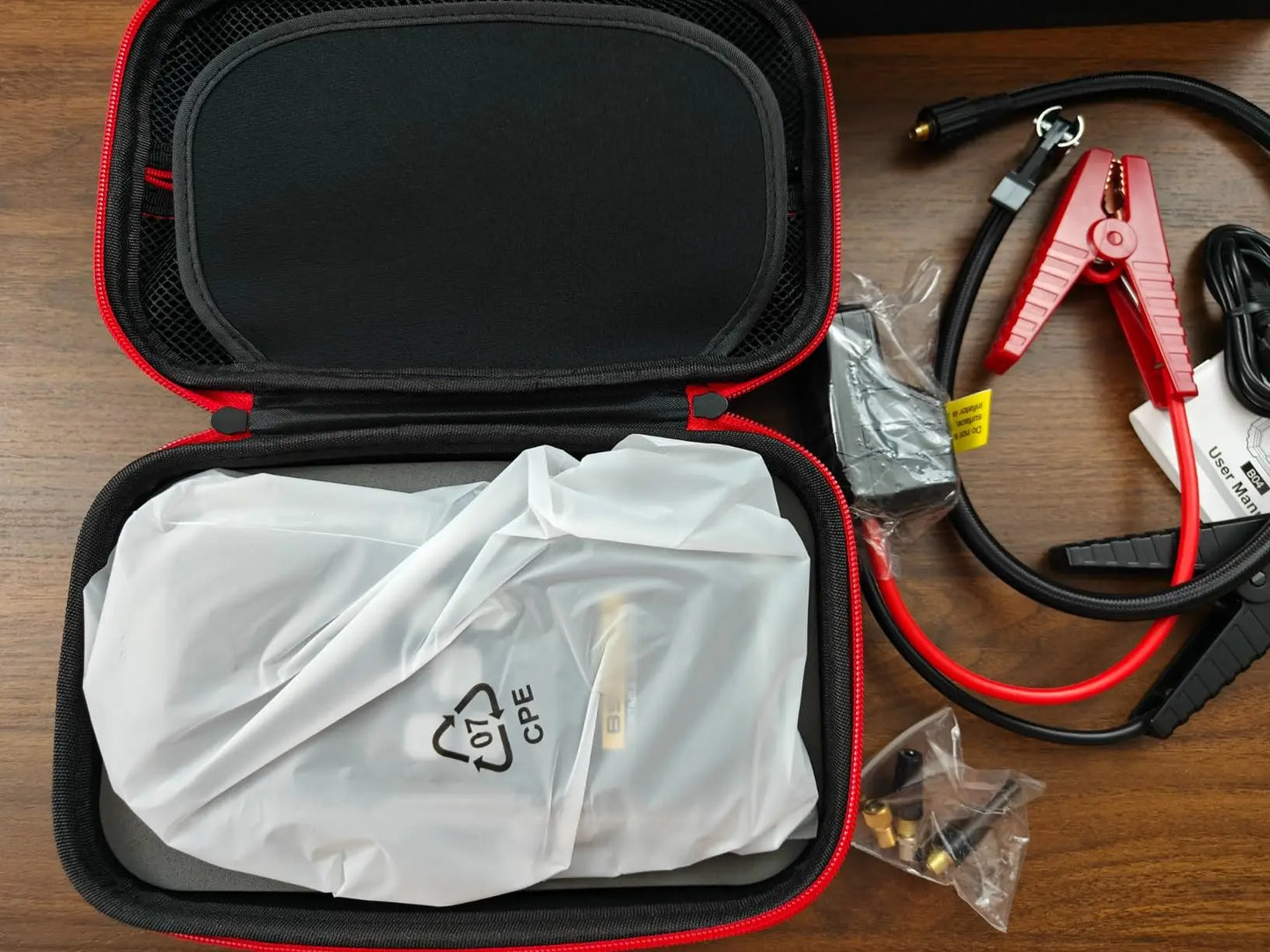 2025 New 4 in 1 Multi-Functional 12V Car Jump Starter 6000A 21800mAh Power Bank With Air Compressor, LED Light, and USB Charger