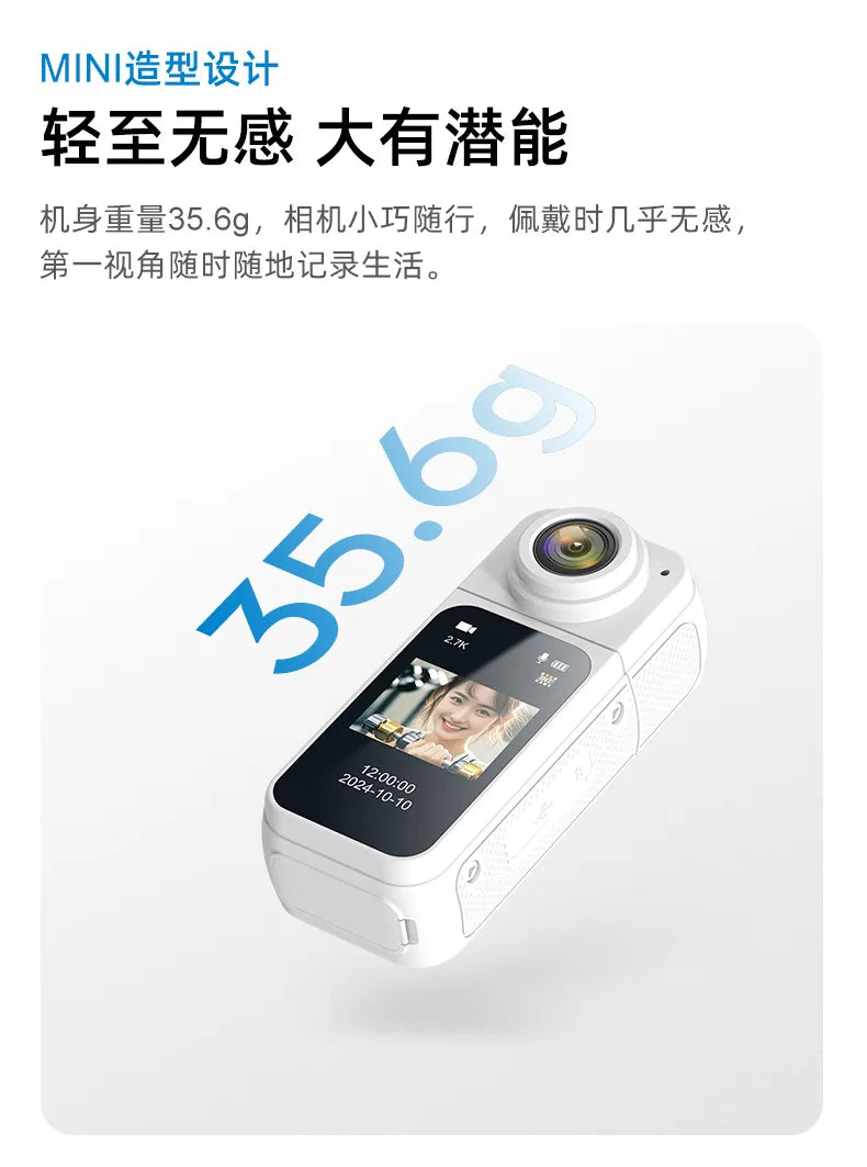 Thumb Mini Camera 2.7K HD 180° Rotatable WiFi Sports DV Cycling Recorder Magnetic Outdoor Action Camera Bicycle Small Camcorders