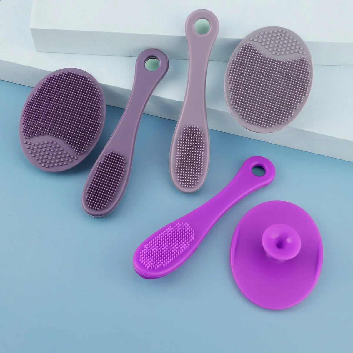 2pcs Set Facial Cleansing Brush Black Head Removal Brush Makeup Facial Skin Remover Suit