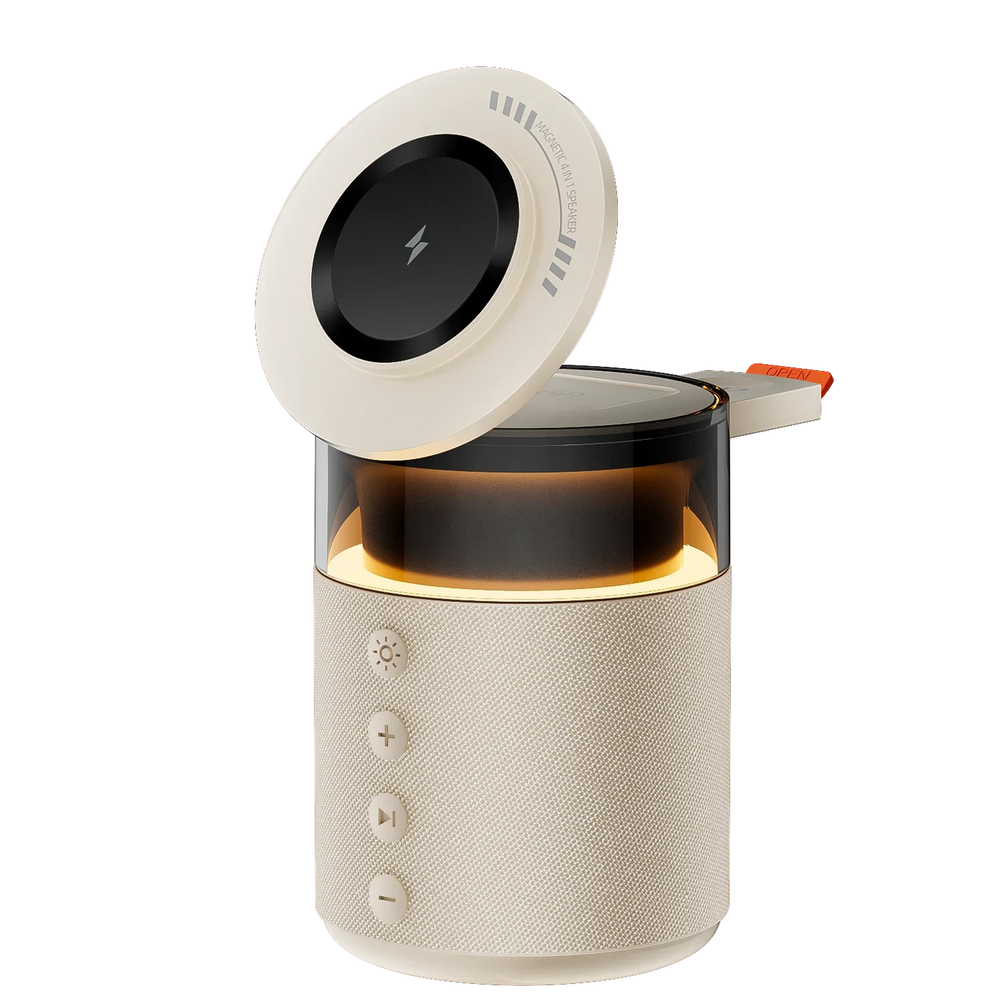 3 in 1 Magnetic Wireless Charger Speaker Night Light For iPhone 17 16 15 14 13 12 Pro Max Apple Watch AirPods Pro Fast Charging