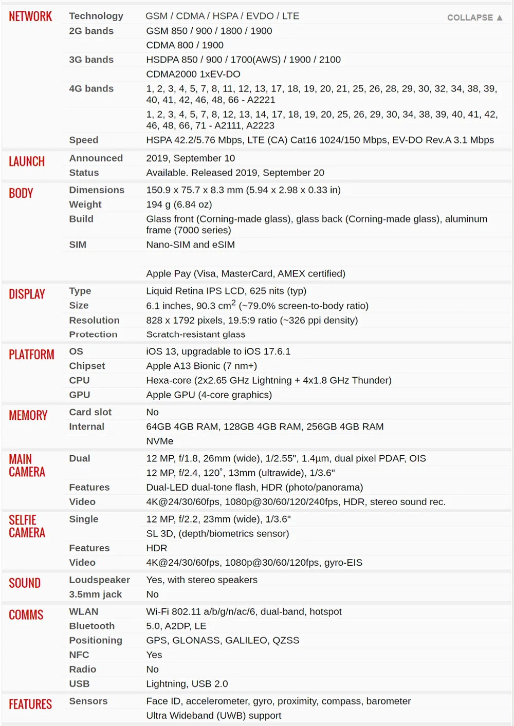 Original Apple iPhone 11 4G Mobile Phone NFC 4GB RAM 64/128/256GB ROM 6.1'' Dual 12MP A13 Bionic Hexa-core iphone 11 cellphone